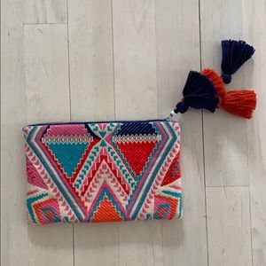 New! Roberta Roller Rabbit woven clutch